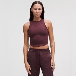 Lululemon | Softy Suedey Crewneck Cropped Tank Top, Size 6